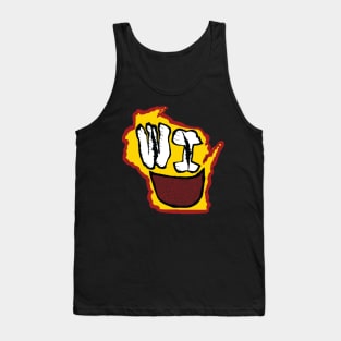 Grunge Heads Wisconsin Funny Smiling Face Yellow Version Tank Top